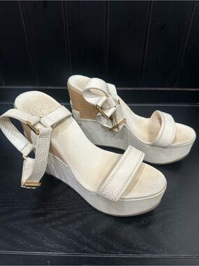 Women’s Tory Burch  Wedge Sandals with Ankle Strap